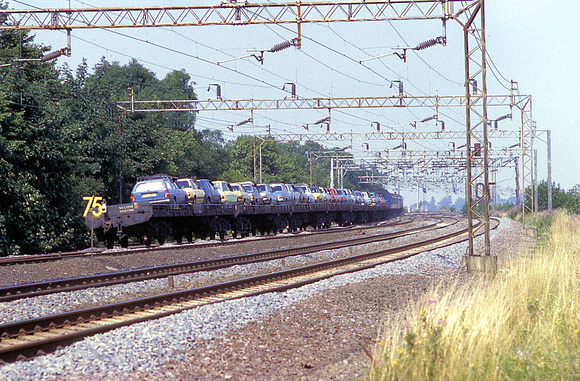 Motorail train near Wolverton c1975