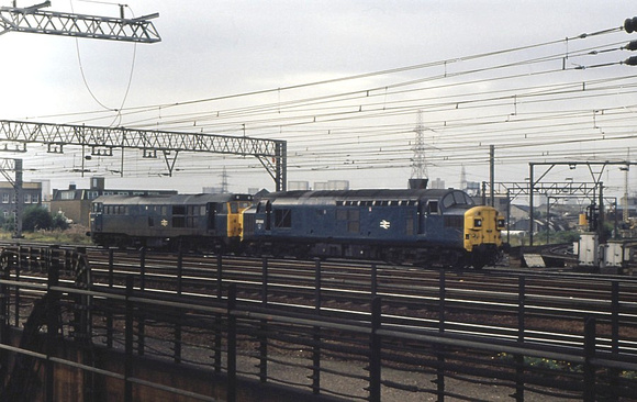 Class 31 and 37 at Stratford 1980
