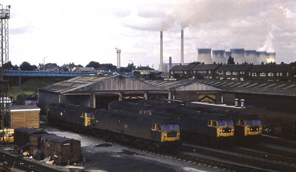 Knottingley class 47 line up 1978